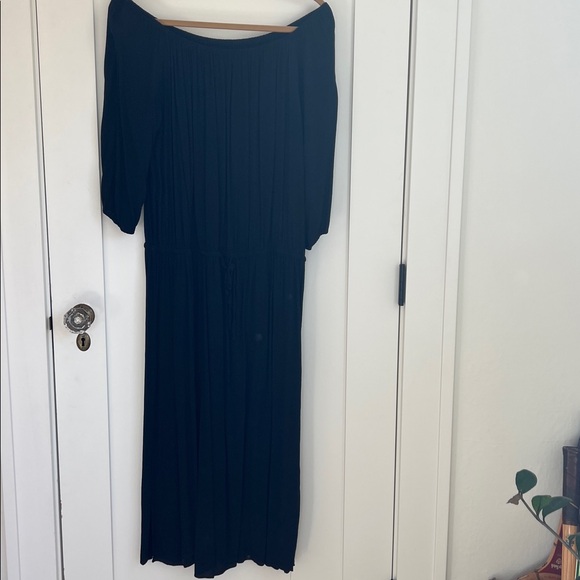 Who What Wear Dresses & Skirts - 🕶️Who What Wear Black 3/4 Sleeve Off Shoulder Scoop Dress XL Milkmaid Peasant